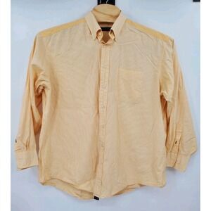 Tommy Hilfiger American Classics Button Down Shirt Yellow Men's 17 34/35 Vintage